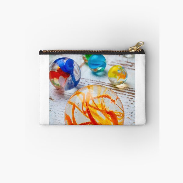 Item preview, Glass Marbles On White Wooden Board designed and sold by Garry Gay.