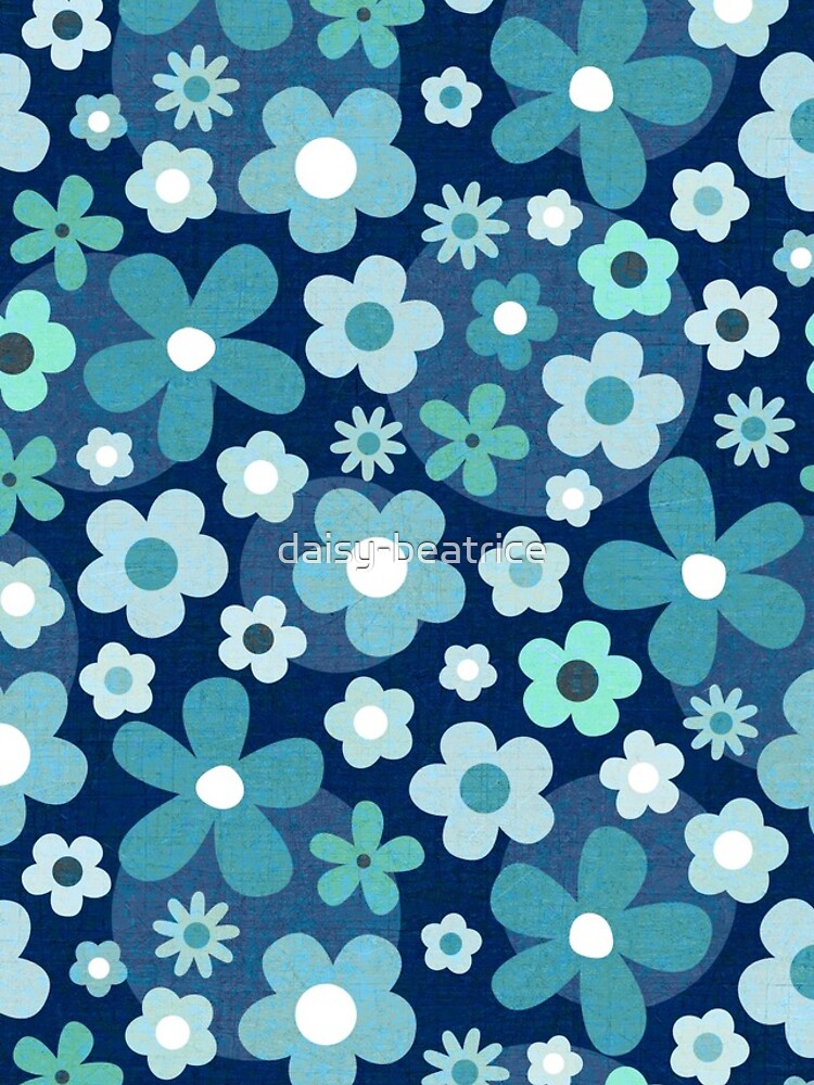 Thumbnail 4 of 4, iPhone Case, Groovy Baby - Indigo and Aqua designed and sold by daisy-beatrice.