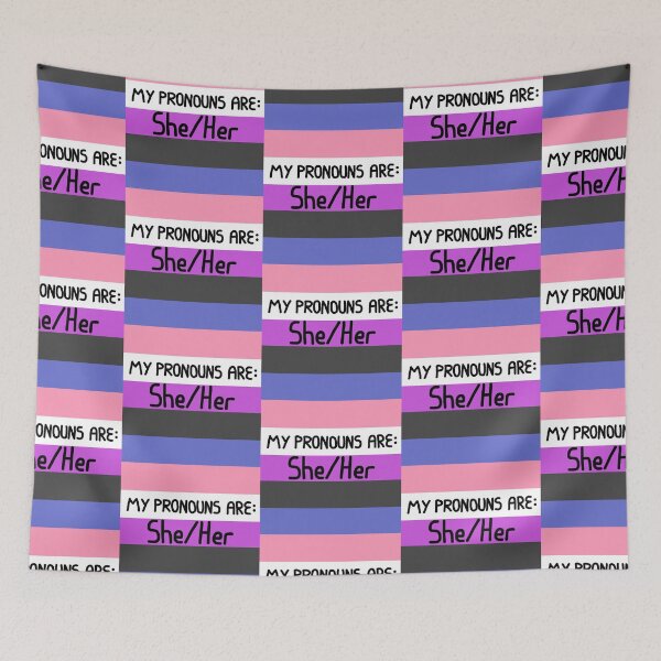 Item preview, Genderfluid she her designed and sold by AmIAnAngelYet.