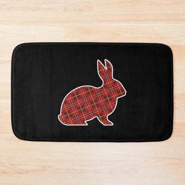 Item preview, Buffalo Plaid Pattern Red and Black Bunny Rabbit  designed and sold by bolkibox.