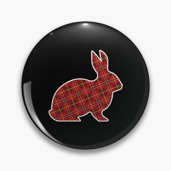 Item preview, Buffalo Plaid Pattern Red and Black Bunny Rabbit  designed and sold by bolkibox.