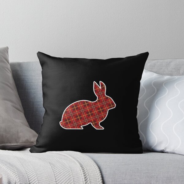 Item preview, Buffalo Plaid Pattern Red and Black Bunny Rabbit  designed and sold by bolkibox.