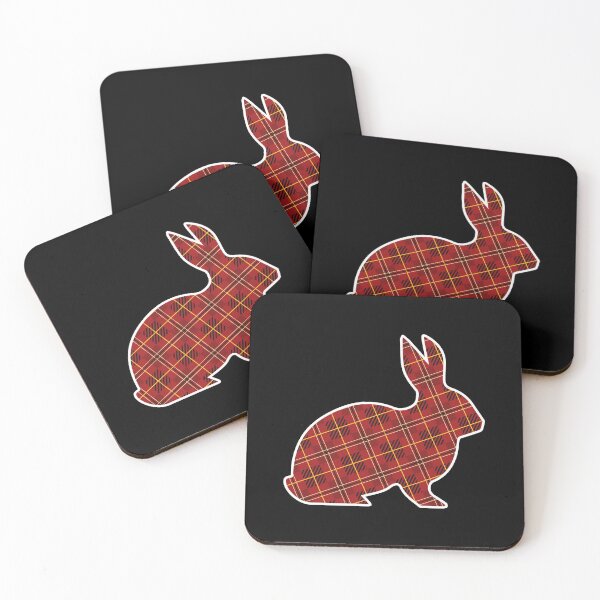 Item preview, Buffalo Plaid Pattern Red and Black Bunny Rabbit  designed and sold by bolkibox.