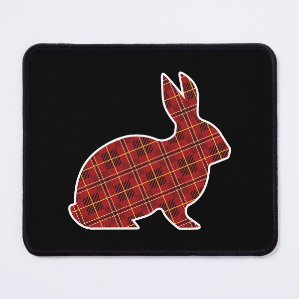 Item preview, Buffalo Plaid Pattern Red and Black Bunny Rabbit  designed and sold by bolkibox.