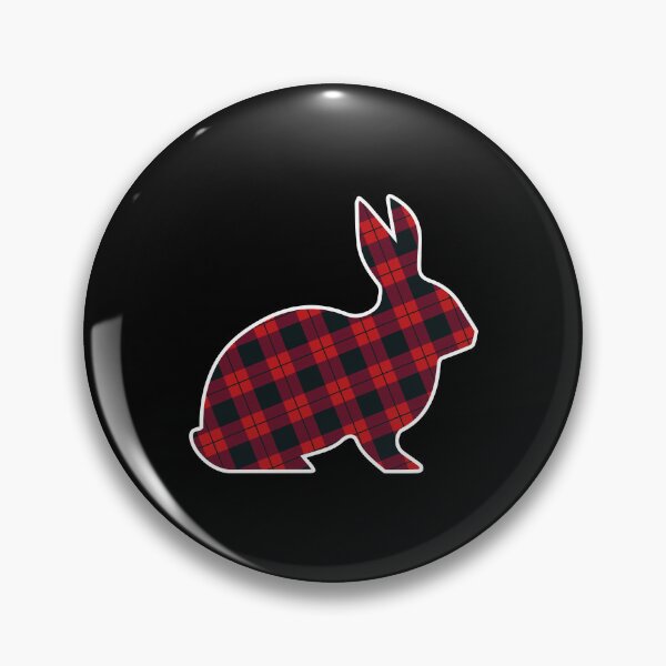 Item preview, Buffalo Plaid Pattern Red and Black Bunny Rabbit  designed and sold by bolkibox.