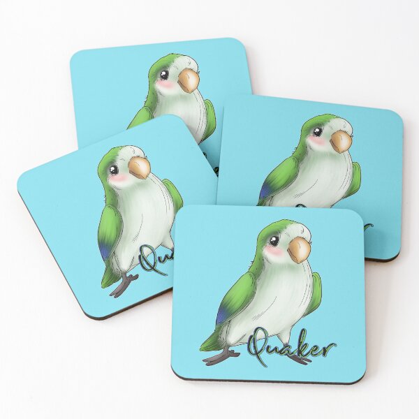 Item preview, Cute Quaker Parrot with text designed and sold by iduzarts.