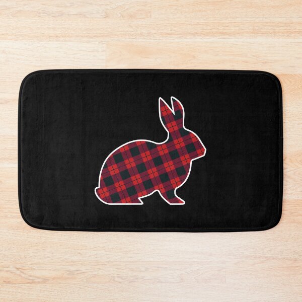 Item preview, Buffalo Plaid Pattern Red and Black Bunny Rabbit  designed and sold by bolkibox.