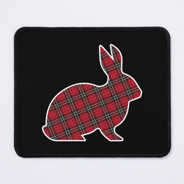 Item preview, Buffalo Plaid Pattern Red and Black Bunny Rabbit  designed and sold by bolkibox.