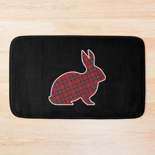 Item preview, Buffalo Plaid Pattern Red and Black Bunny Rabbit  designed and sold by bolkibox.