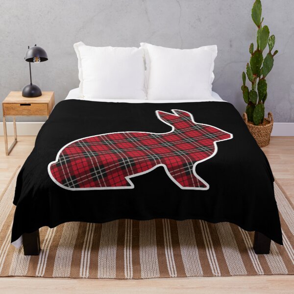 Item preview, Buffalo Plaid Pattern Red and Black Bunny Rabbit designed and sold by bolkibox.