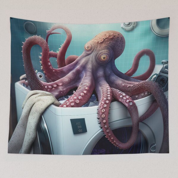 Item preview, Octopuses can do laundry four times faster designed and sold by RK - Shop.
