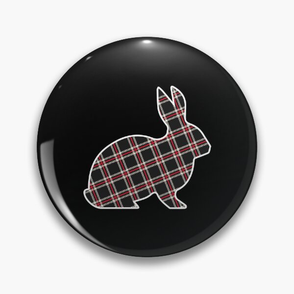 Item preview, Buffalo Plaid Pattern Red and Black Bunny Rabbit  designed and sold by bolkibox.