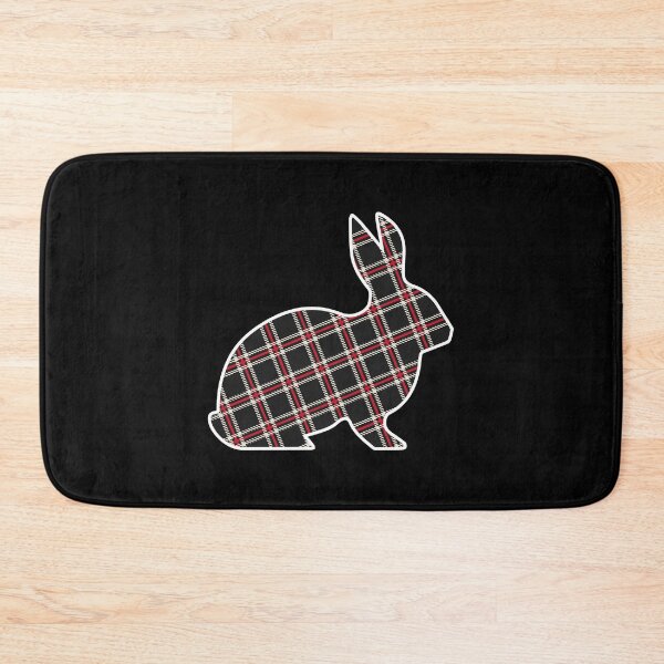 Item preview, Buffalo Plaid Pattern Red and Black Bunny Rabbit  designed and sold by bolkibox.