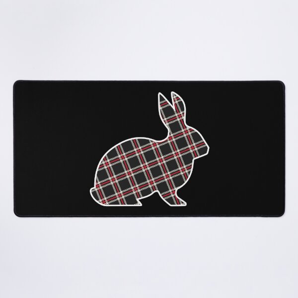 Item preview, Buffalo Plaid Pattern Red and Black Bunny Rabbit  designed and sold by bolkibox.