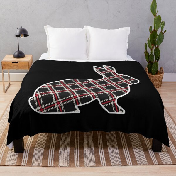 Item preview, Buffalo Plaid Pattern Red and Black Bunny Rabbit designed and sold by bolkibox.