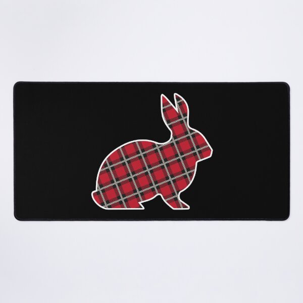 Item preview, Buffalo Plaid Pattern Red and Black Bunny Rabbit  designed and sold by bolkibox.