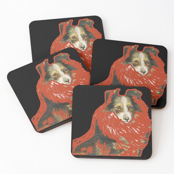 Item preview, Collie Smiling, Dog in Burnt Orange designed and sold by Cowboy Folly.