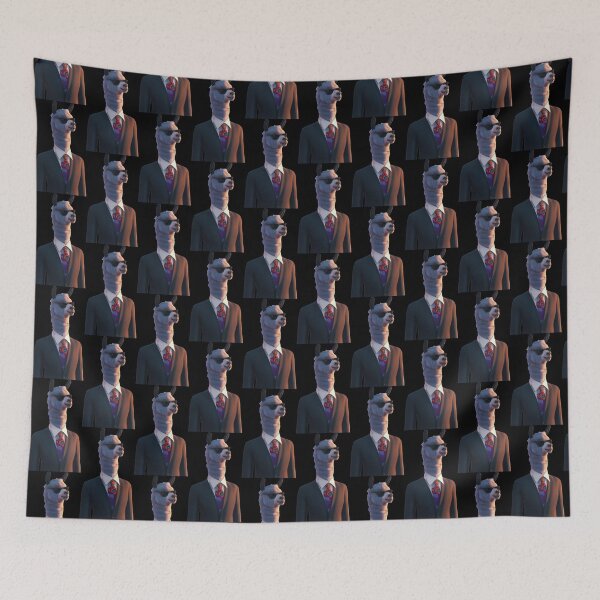 Item preview, Llama in suit player classic pimp sticker -- 3D  designed and sold by glitchman2.