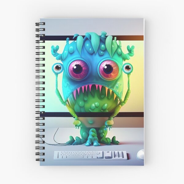 Item preview, Cute green computer monster designed and sold by RK - Shop.