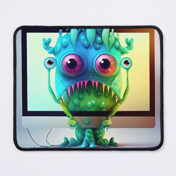 Item preview, Cute green computer monster designed and sold by RK - Shop.