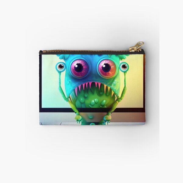 Item preview, Cute green computer monster designed and sold by RK - Shop.