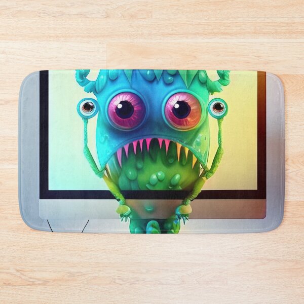 Item preview, Cute green computer monster designed and sold by RK - Shop.