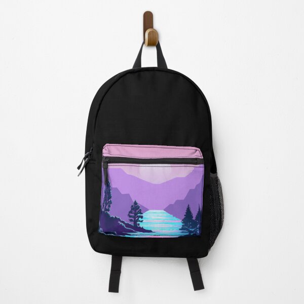 Item preview, Synthwave Mountains & River designed and sold by EggheadK8.
