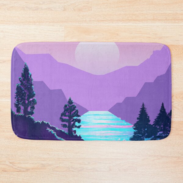 Item preview, Synthwave Mountains & River designed and sold by EggheadK8.