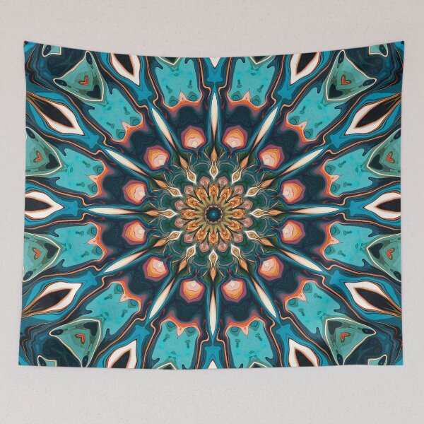 Item preview, Abstract Turquoise Mandala designed and sold by Phil Perkins.