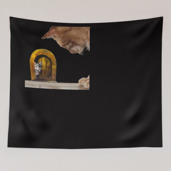 Item preview, The Mouse The Cat Is at My Door  BLK.2 designed and sold by Rowena Jones.