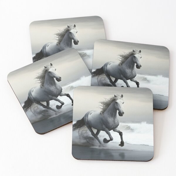 Item preview, White stallion photography at sea designed and sold by RK - Shop.