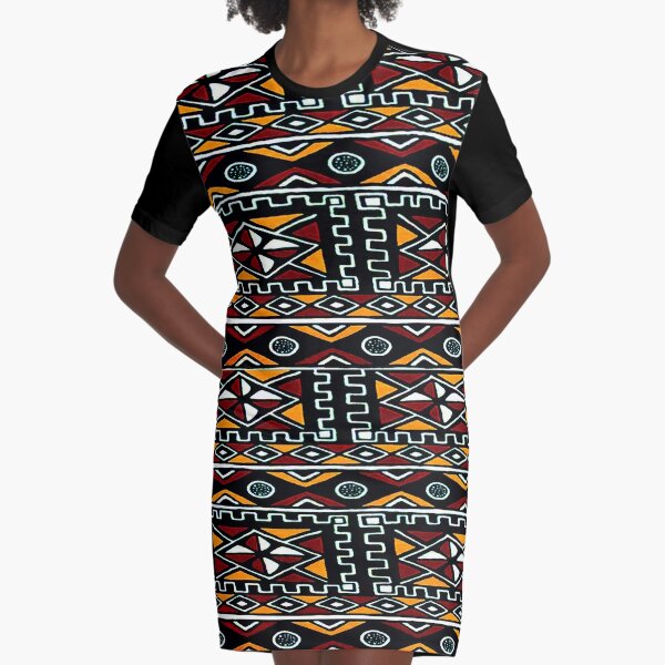 bynelo Kente Print Bodycon Dress