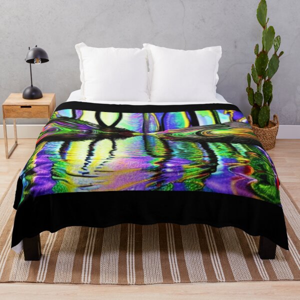 Item preview, Psychedelic forest on a lake  designed and sold by dwhowe.