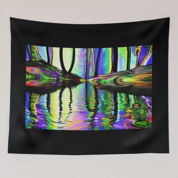Item preview, Psychedelic forest on a lake  designed and sold by dwhowe.