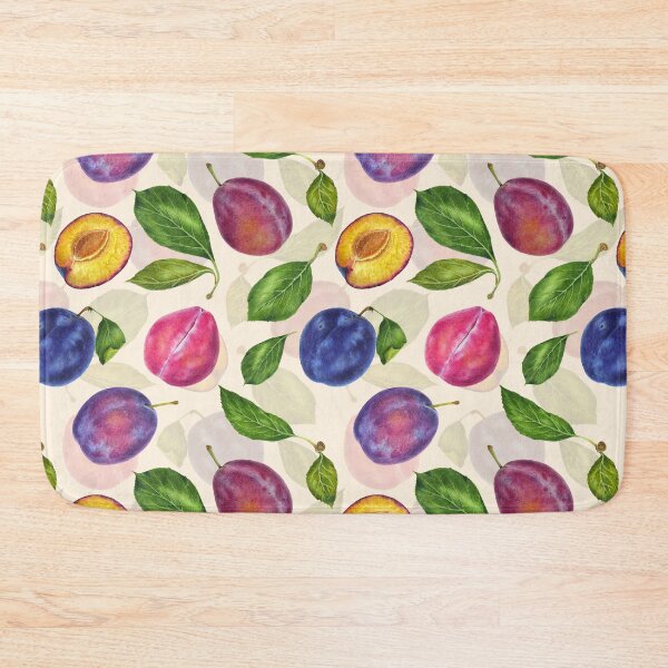 Item preview, Plums and leaves botanical watercolor illustration  designed and sold by LiudaLobza.