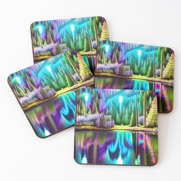 Item preview, Psychedelic forest on lake 2 designed and sold by dwhowe.
