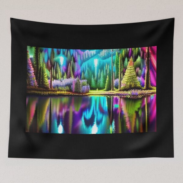 Item preview, Psychedelic forest on lake 2 designed and sold by dwhowe.