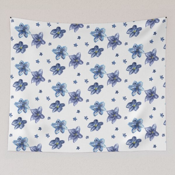 Item preview, Blue flowers dancing designed and sold by katelinpants.