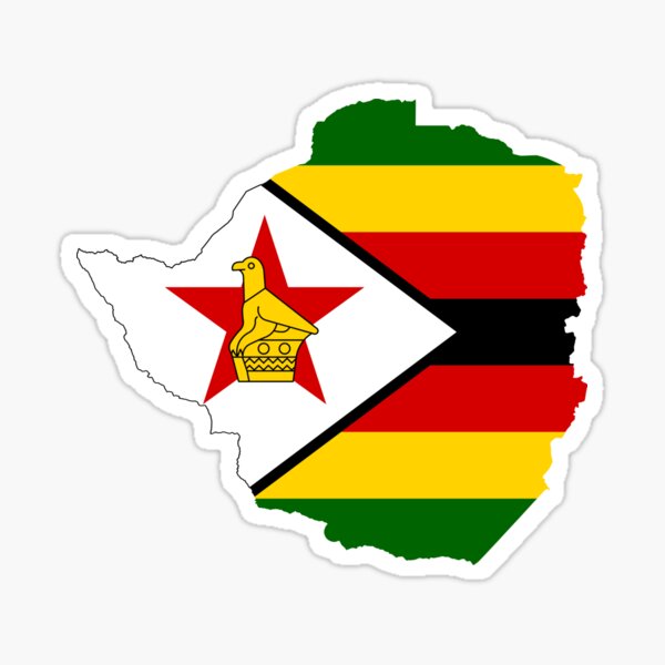 "Flag map of Zimbabwe" Sticker for Sale by mo91 Redbubble