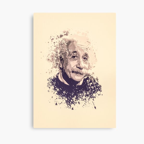 Albert Einstein peinture éclaboussure Impression sur toile