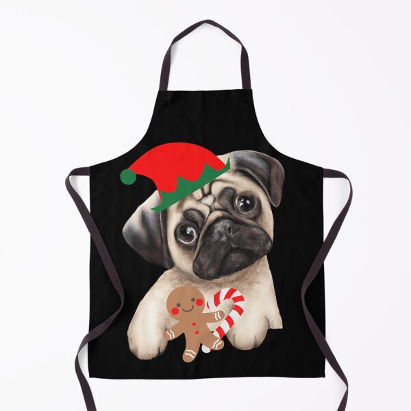 Item preview, Christmas Pug with Treats designed and sold by FlippinTurtles.