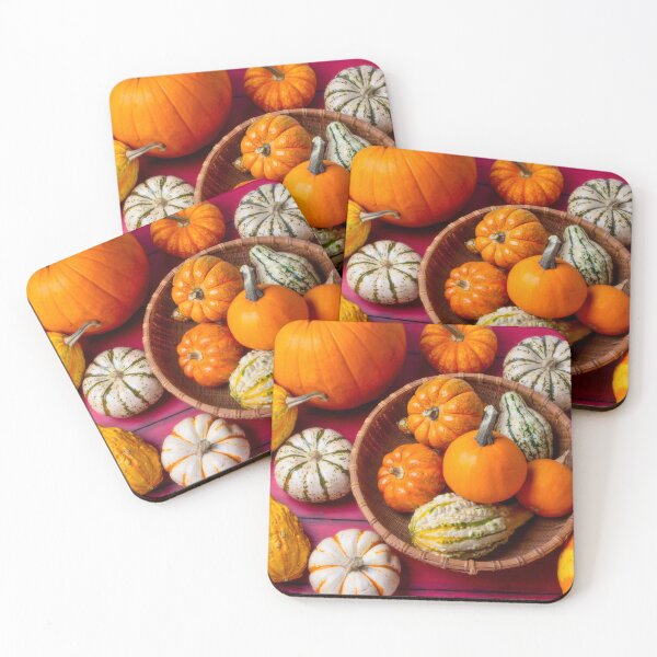 Item preview, Autumn Pumpkins On Red Boards Still life designed and sold by Garry Gay.