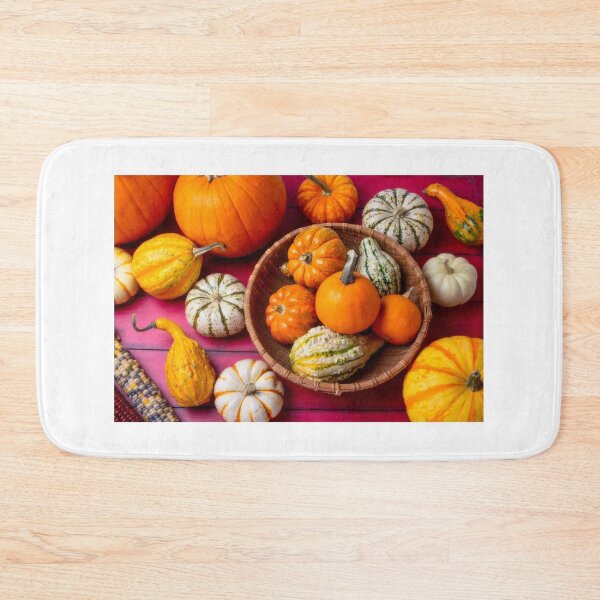 Item preview, Autumn Pumpkins On Red Boards Still life designed and sold by Garry Gay.
