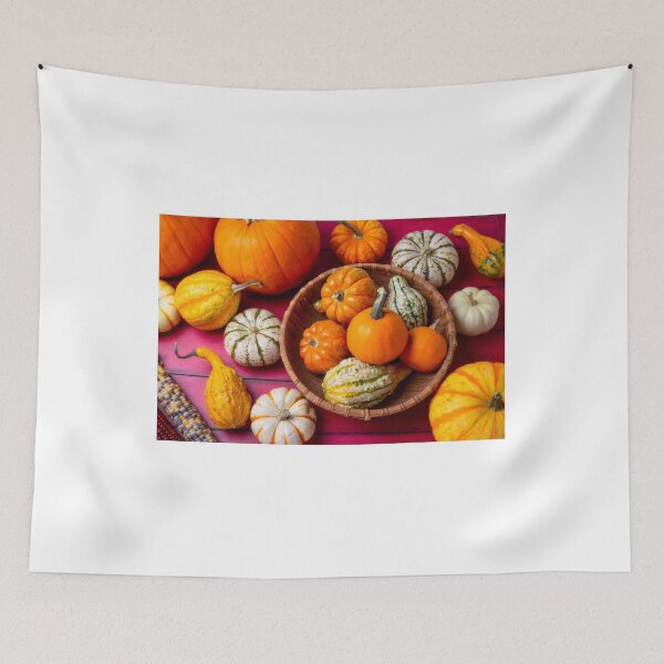 Item preview, Autumn Pumpkins On Red Boards Still life designed and sold by Garry Gay.