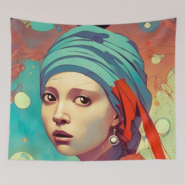 Item preview, Modern Girl With A Pearl Earring, Version 1 designed and sold by EsoteraArt.
