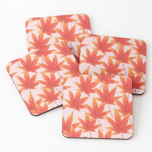 Item preview, red autumn amberwood leaves designed and sold by EllenLambrichts.