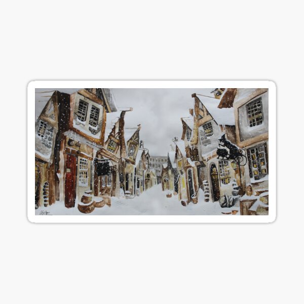 Artikel-Vorschau von Hogsmeade im Schnee, designt und verkauft von ellie-mellon.