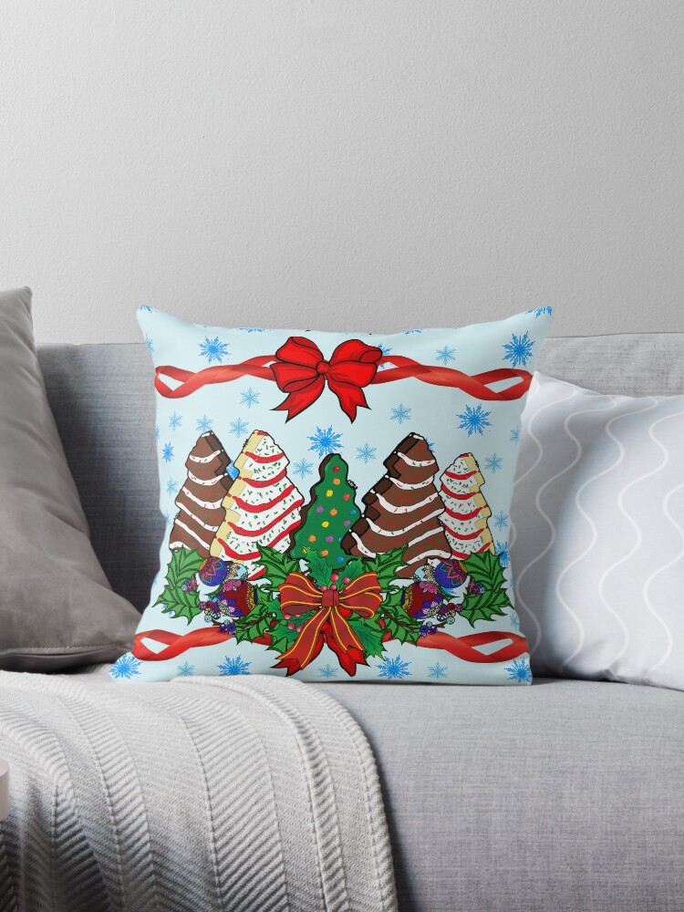 Little Debbie Christmas Tree cakes Throw Pillow for Sale by  EnviousObjects2