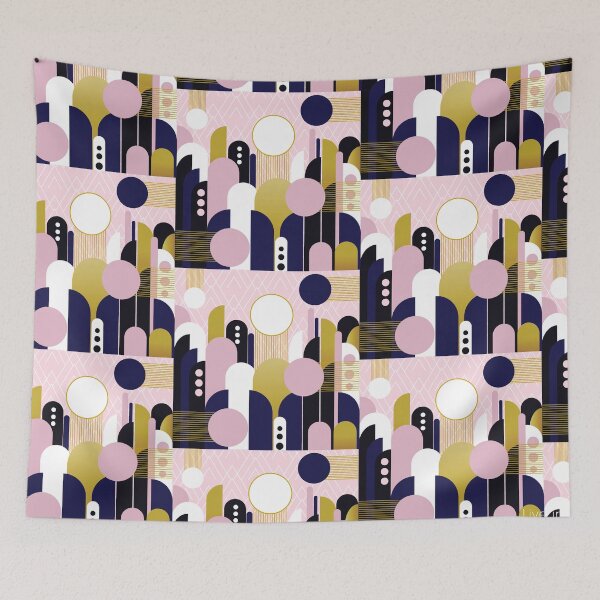 Item preview, Candy Cotton Sunset-Art Deco designed and sold by liveinpaper.