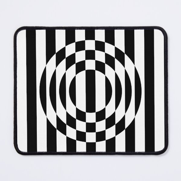 Item preview, Black and White Striped 60s Op Art Circles designed and sold by bitart.
